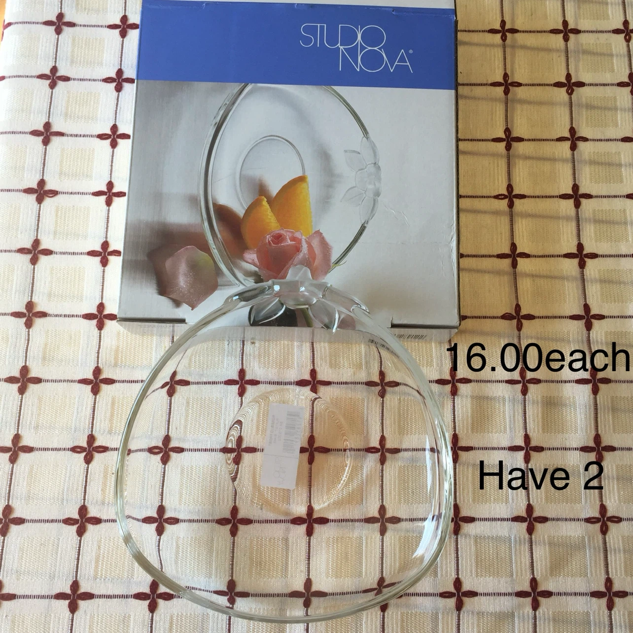 $10 each . Studio Nova Glass Bowls