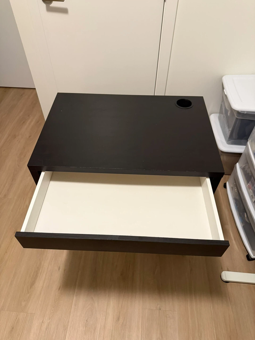 Black Writing Desk with Drawer - photo 3