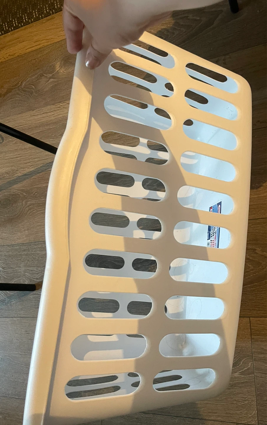 White Laundry Basket