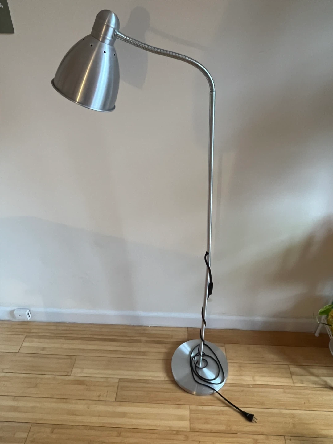 IKEA Silver Metal Floor Lamp - photo 2