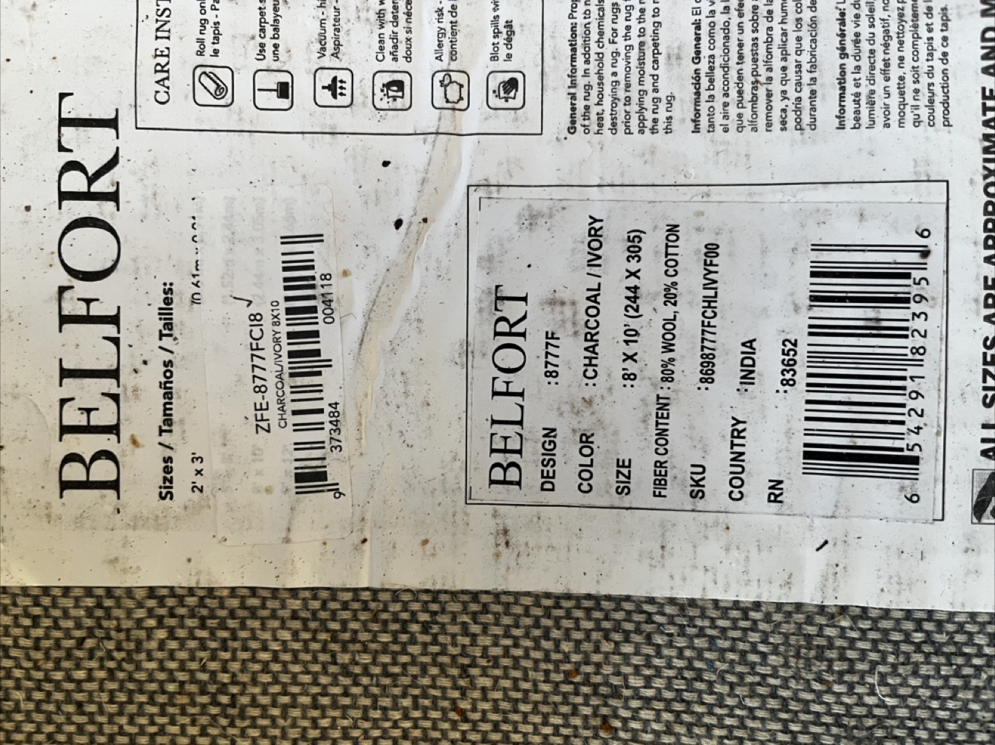 Belfort Charcoal and Ivory Area Rug - photo 3