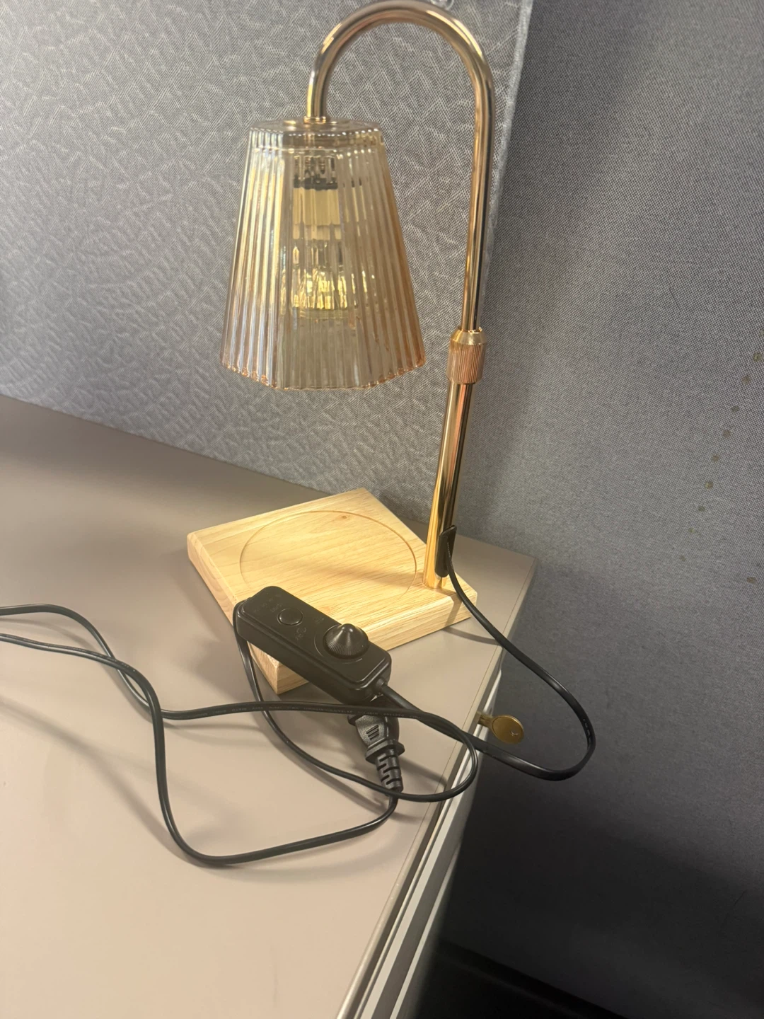 Amber Glass Candle Warmer Lamp