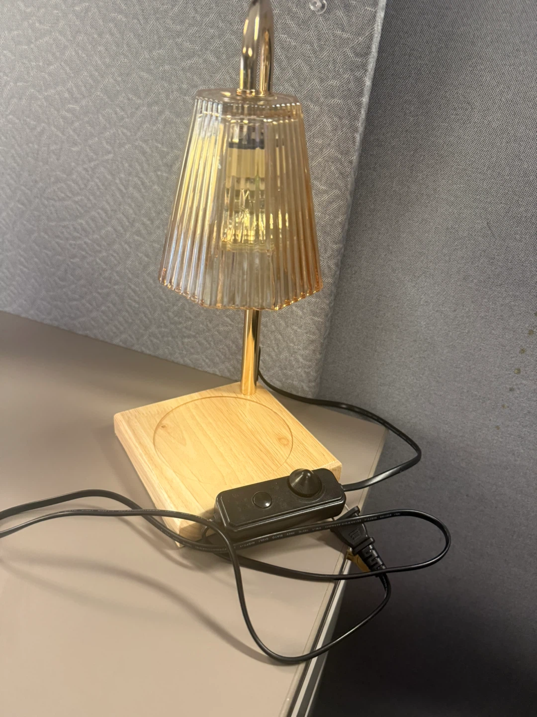 Amber Glass Candle Warmer Lamp - photo 2