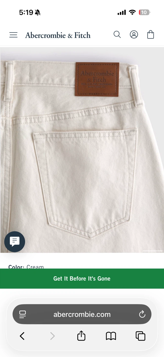Abercrombie Cream Baggy Denim - photo 2