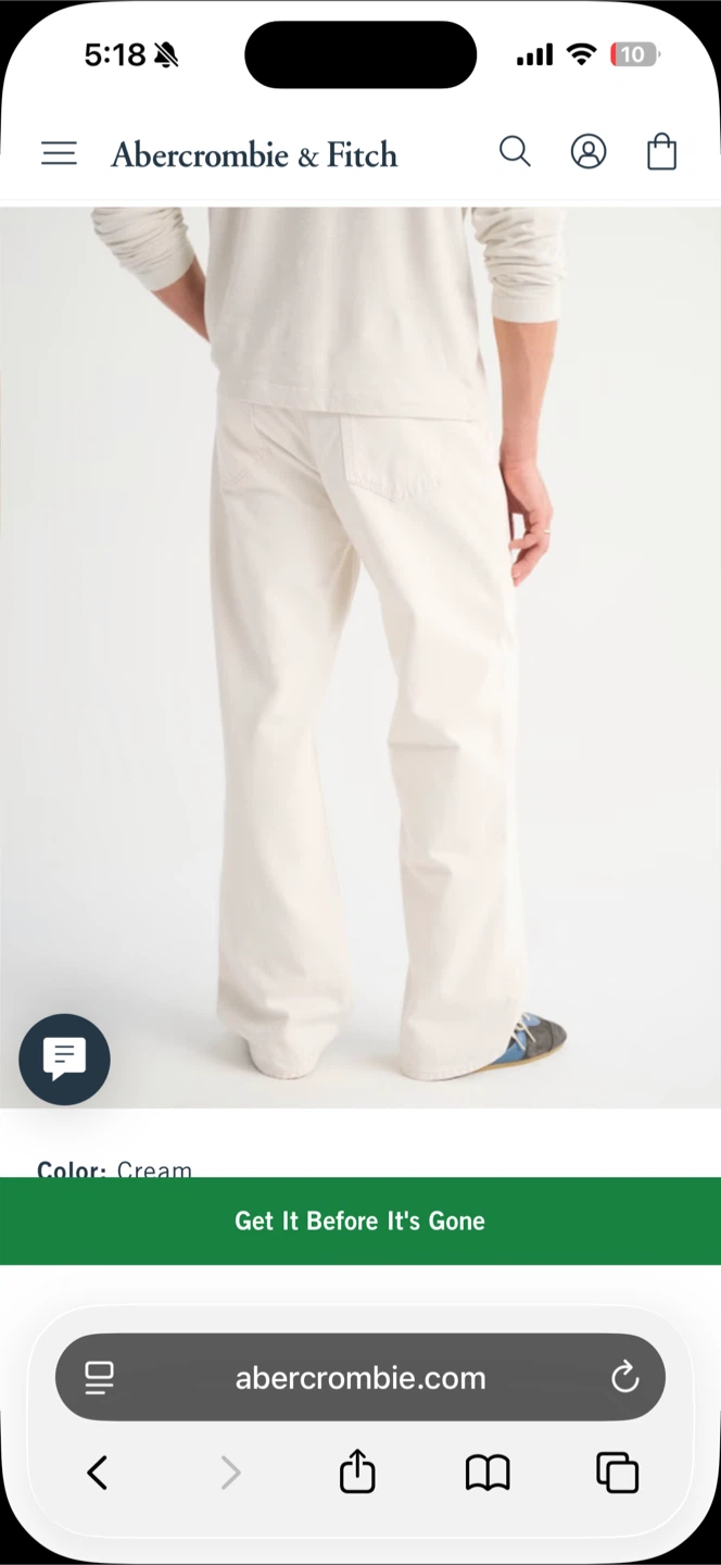 Abercrombie Cream Baggy Denim - photo 3