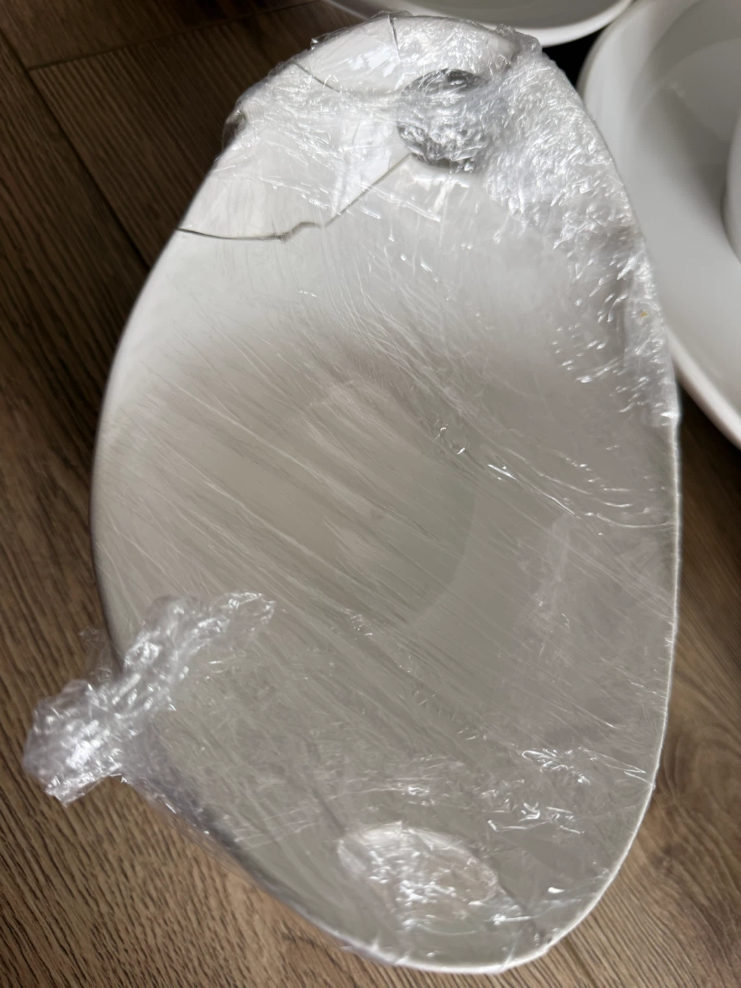 Set of White Dolomite Serving Bowls and Platters - photo 4