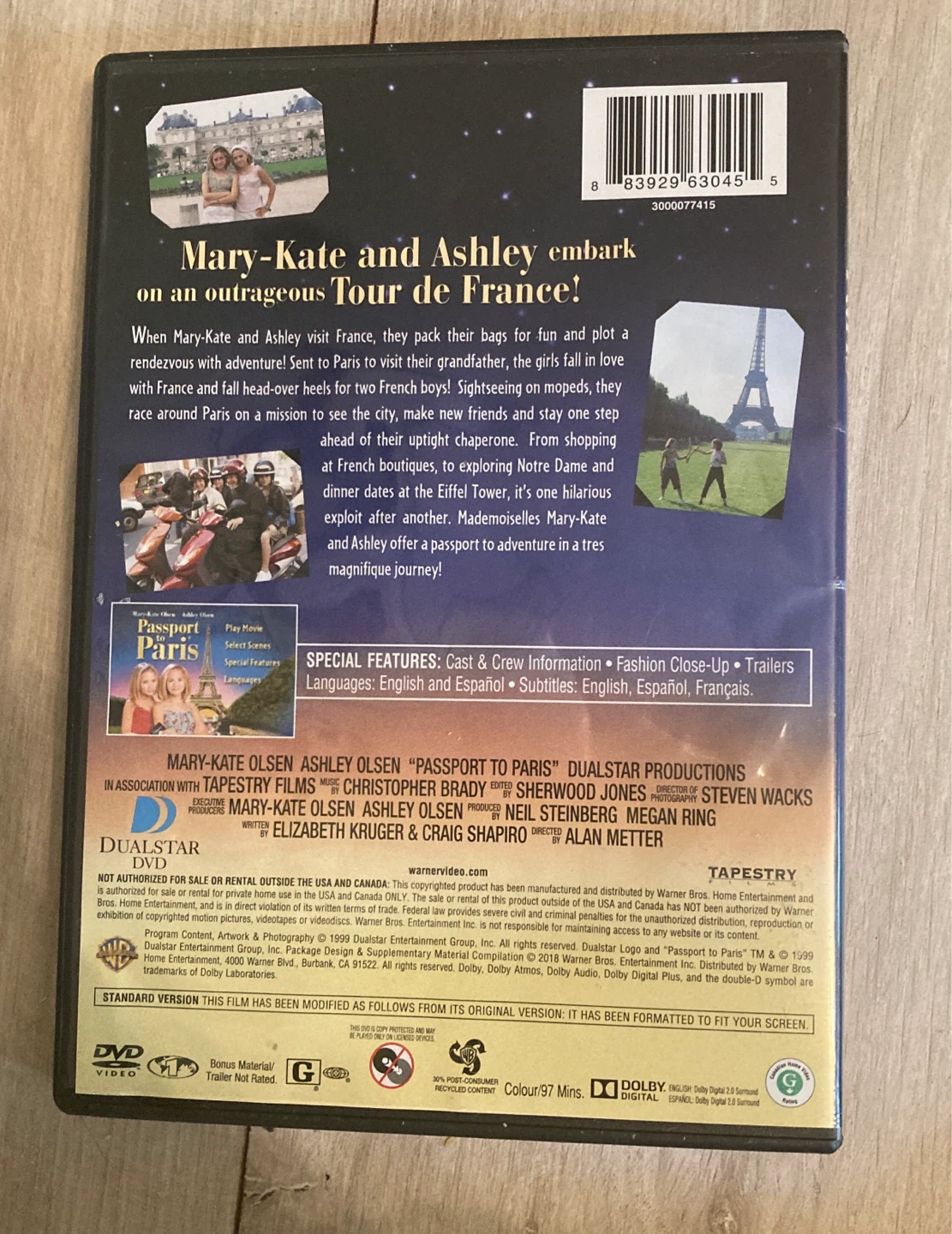 Marykate and Ashley Passport to Paris DVD - photo 2