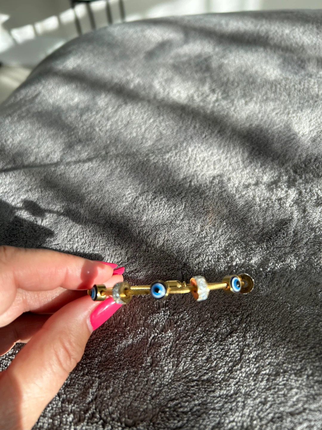 Gold-Tone Evil Eye Charm Bracelet