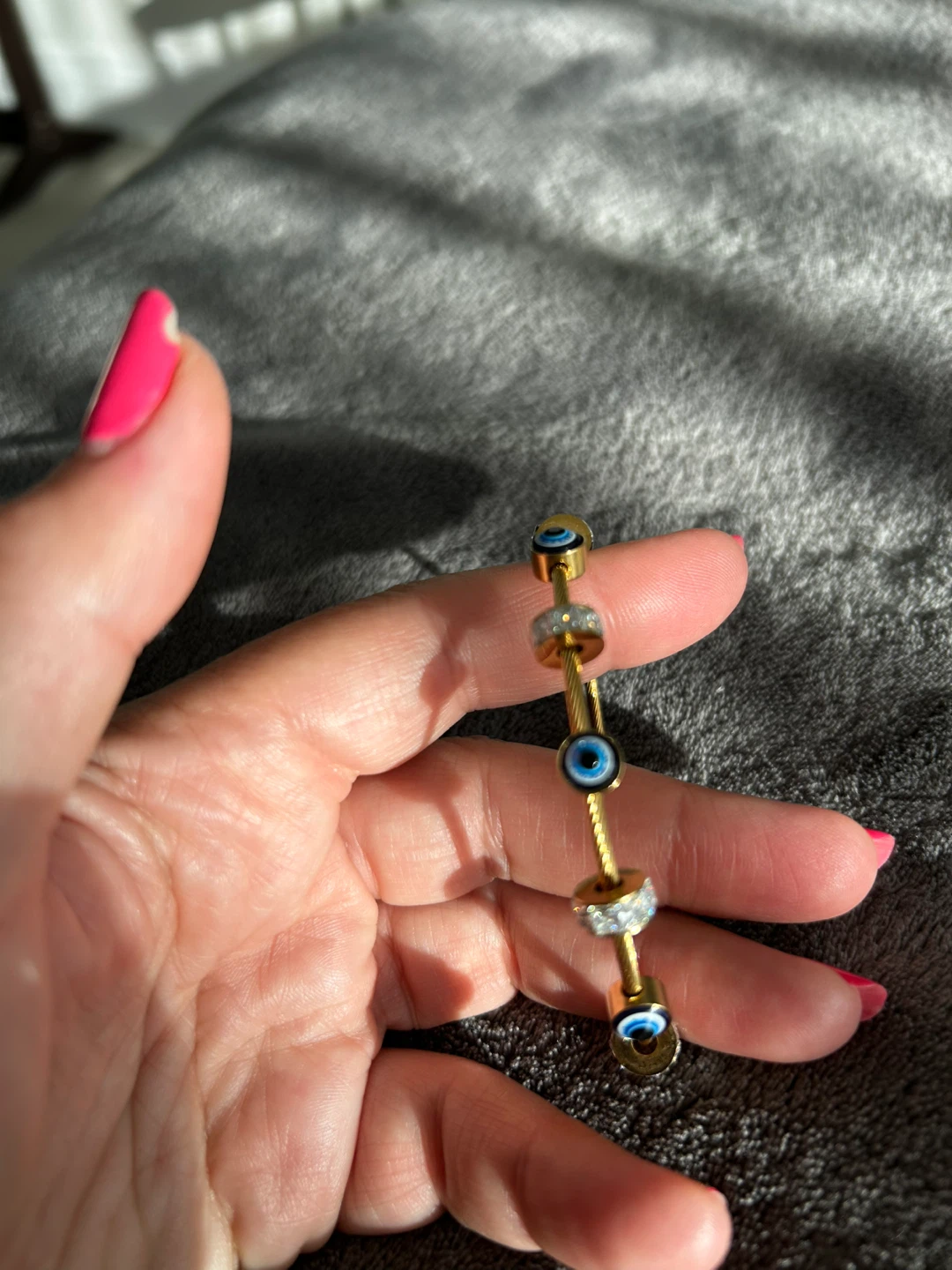 Gold-Tone Evil Eye Charm Bracelet - photo 2