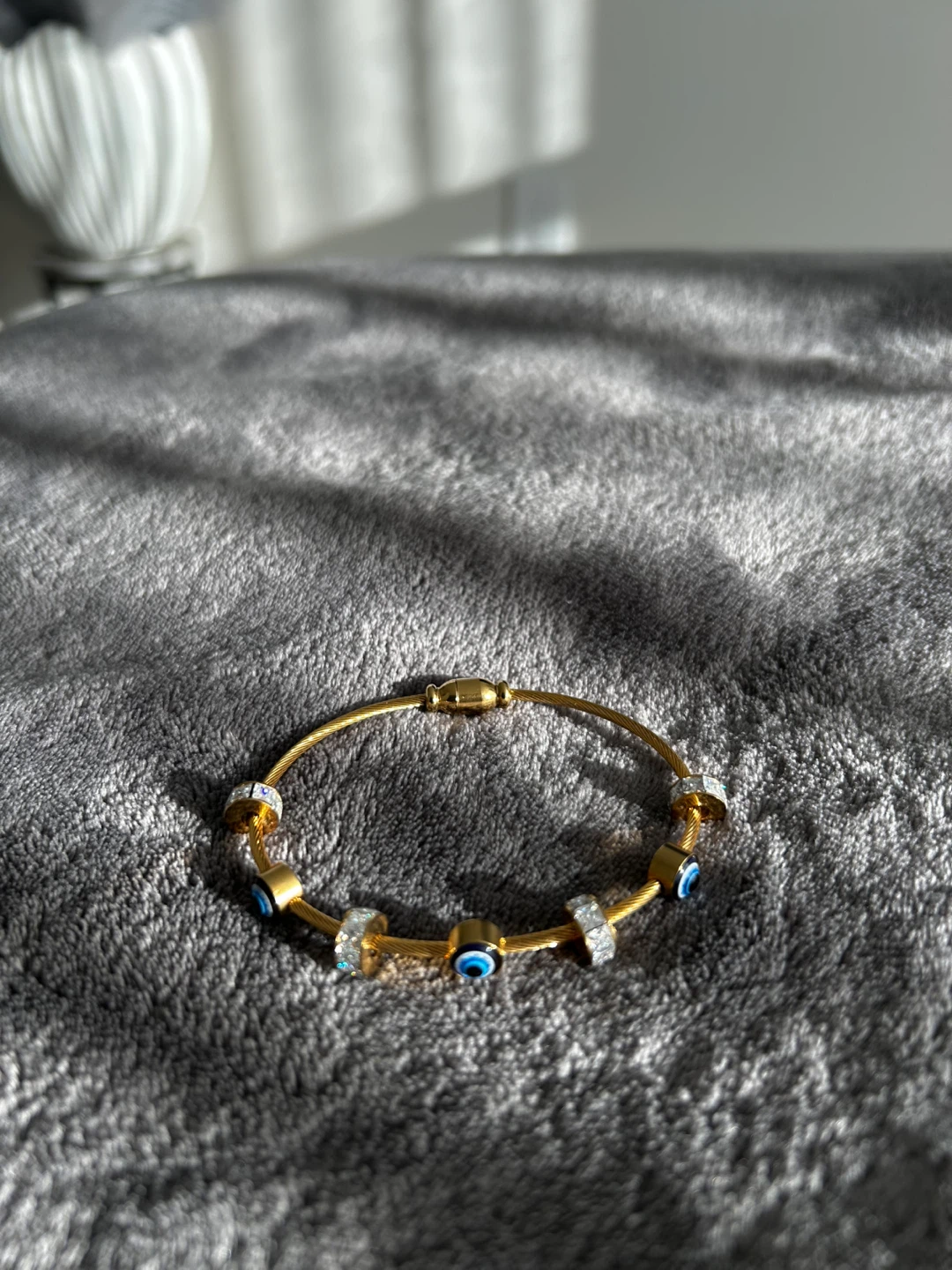 Gold-Tone Evil Eye Charm Bracelet - photo 3