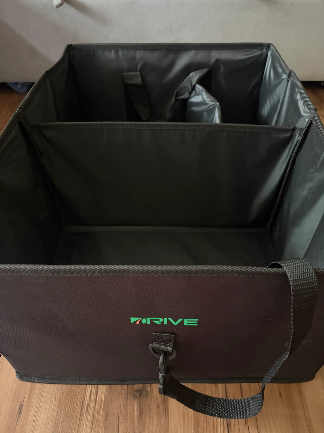 Collapsible cargo storage box organizer