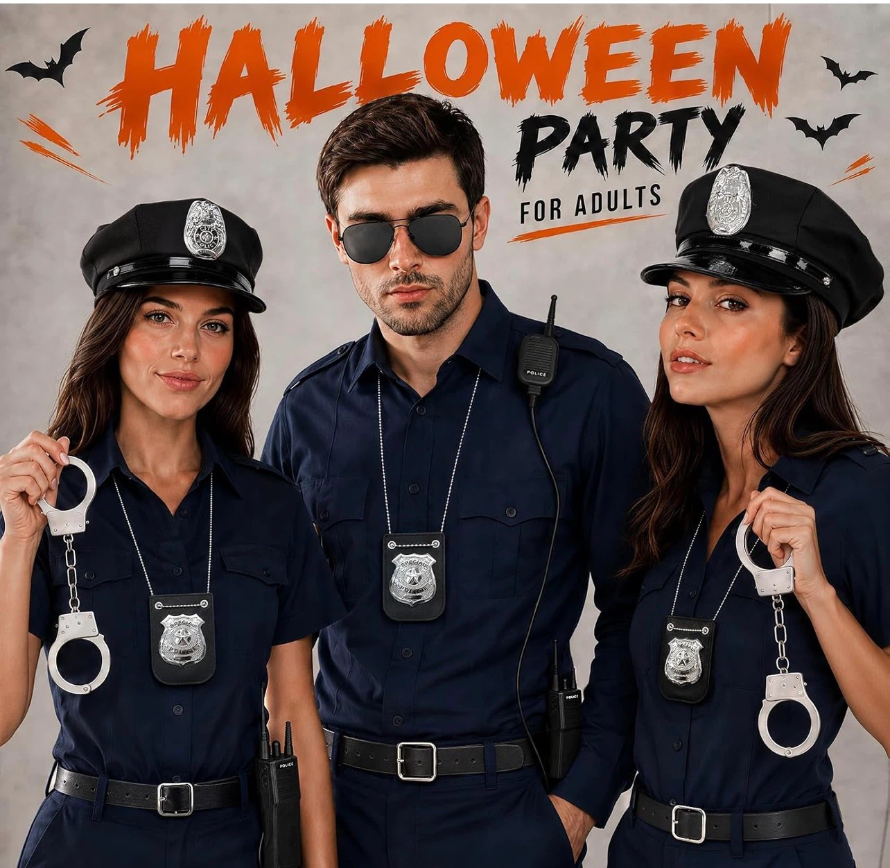 Adult Police Officer Costume Accessory Set - photo 2