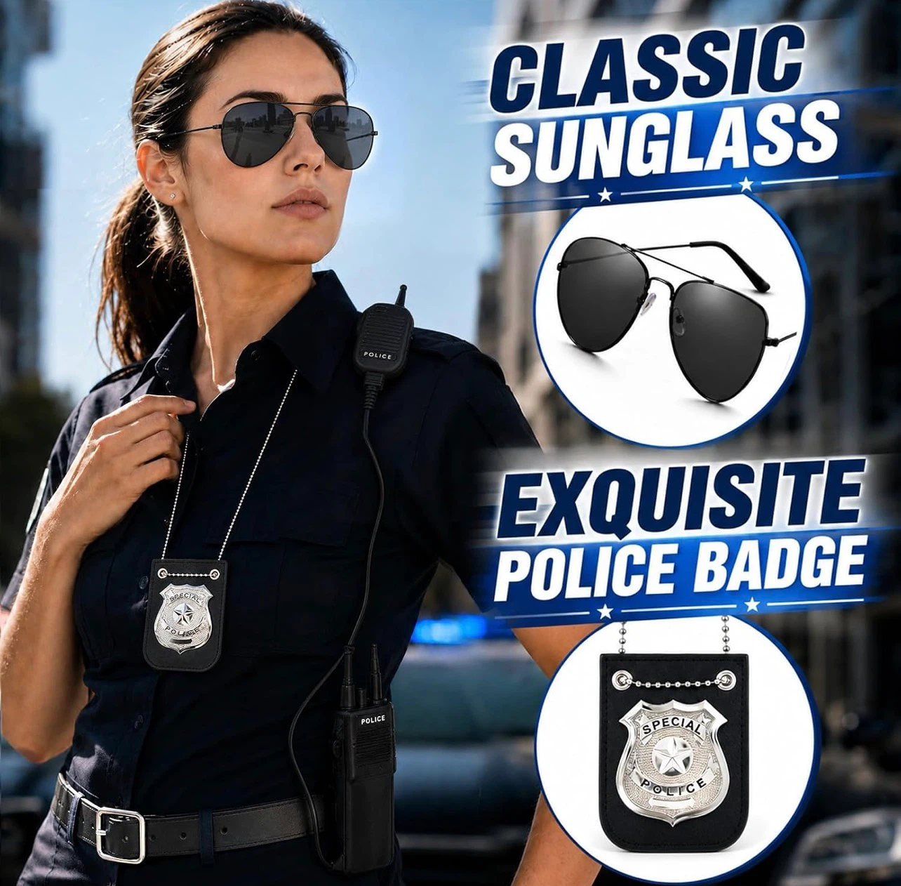 Adult Police Officer Costume Accessory Set - photo 5