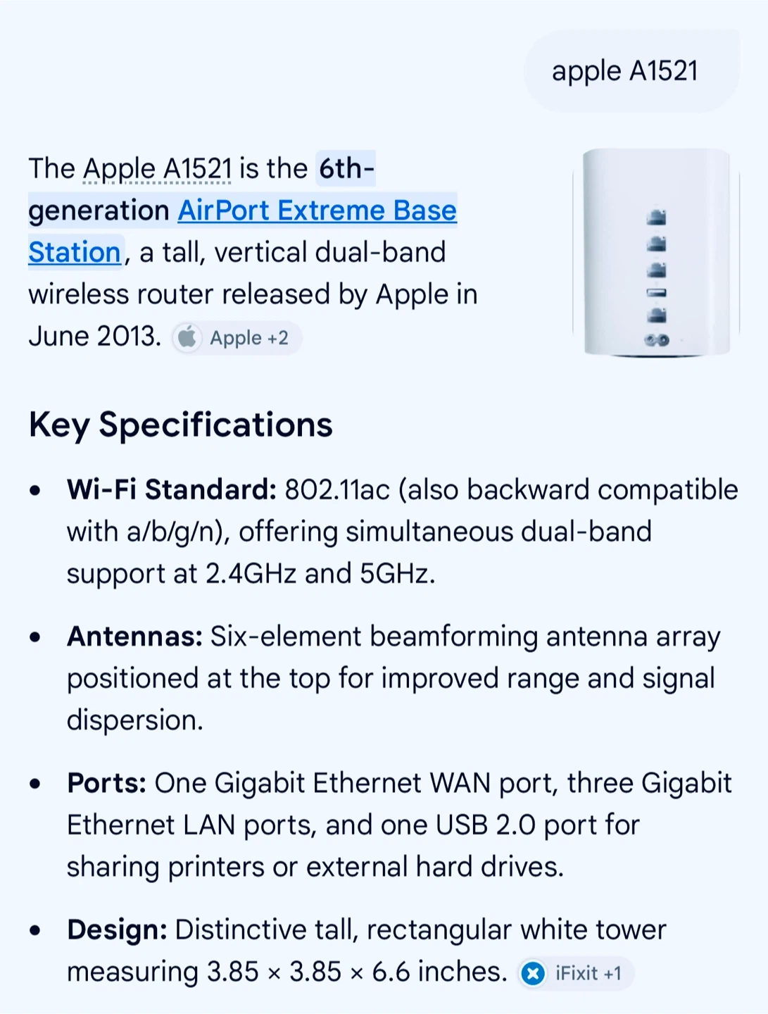 APPLE • AirPortExtreme BaseStation • Apple 1521 • $50 OBO - photo 5