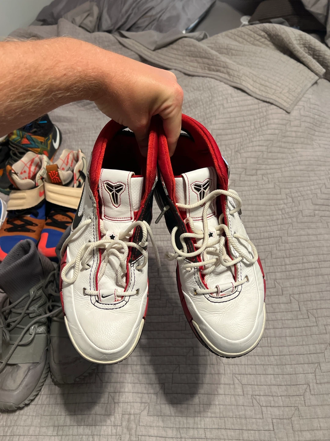 Nike Kobe 4 Protro White/Red Basketball Shoes - photo 2