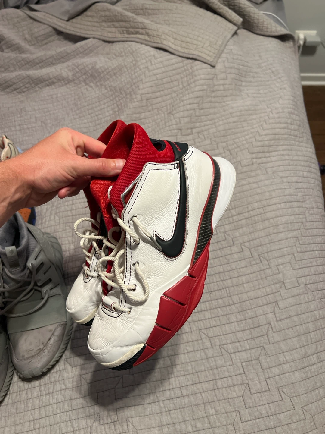 Nike Kobe 4 Protro White/Red Basketball Shoes - photo 3