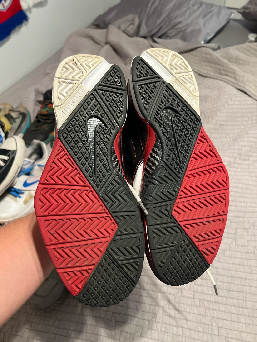 Nike Kobe 4 Protro White/Red Basketball Shoes - photo 4