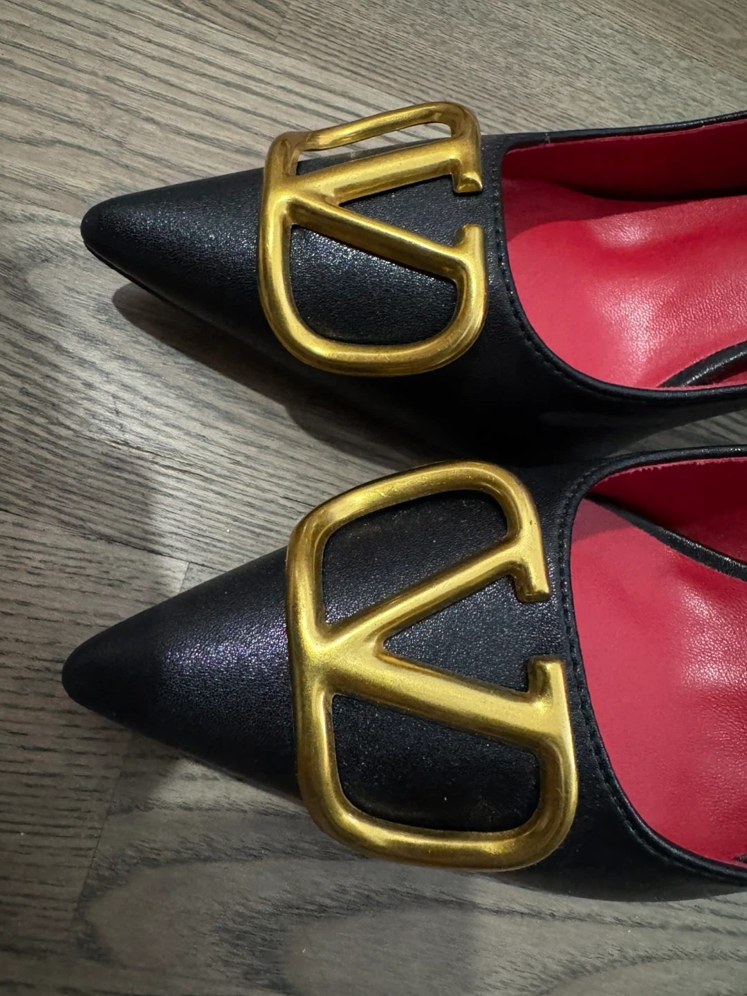 Valentino Garavani Black Pointed Toe Heels