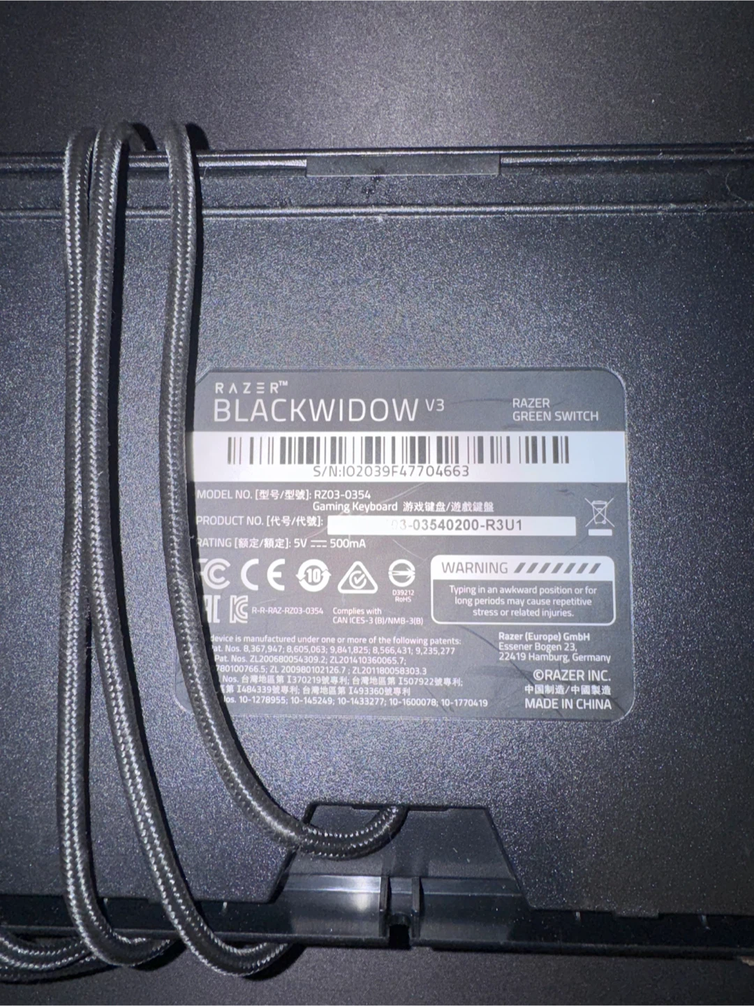 Razer BlackWidow V3 Gaming Keyboard - photo 2