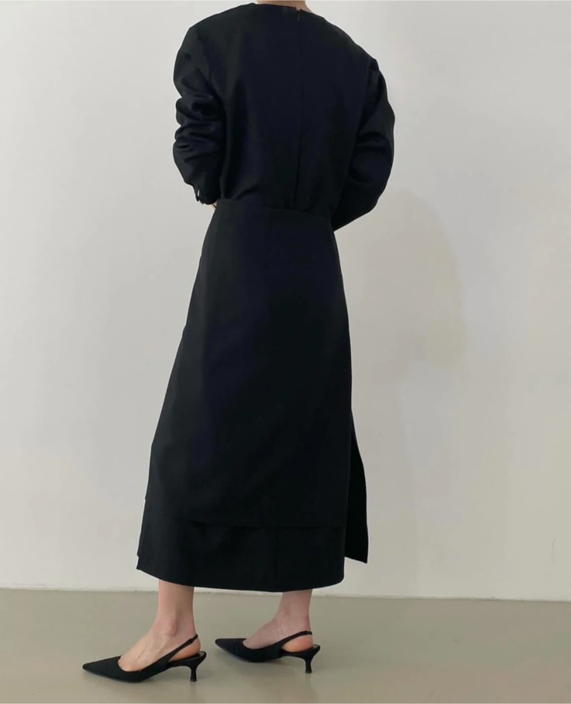 NEW. JF Fashion Studio Black Midi Skirt - photo 3