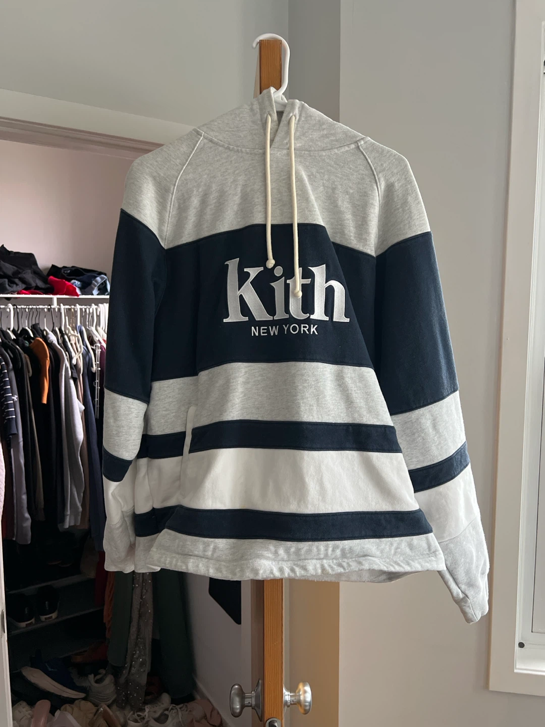 Kith Delk hockey Striped Hoodie