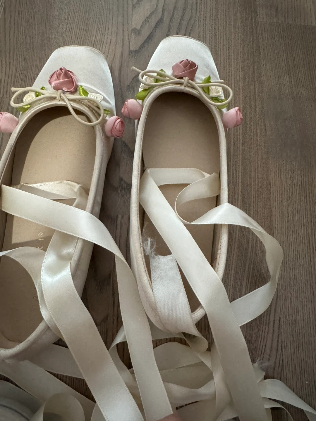 Luxi ballet flats with ribbon ties - photo 4