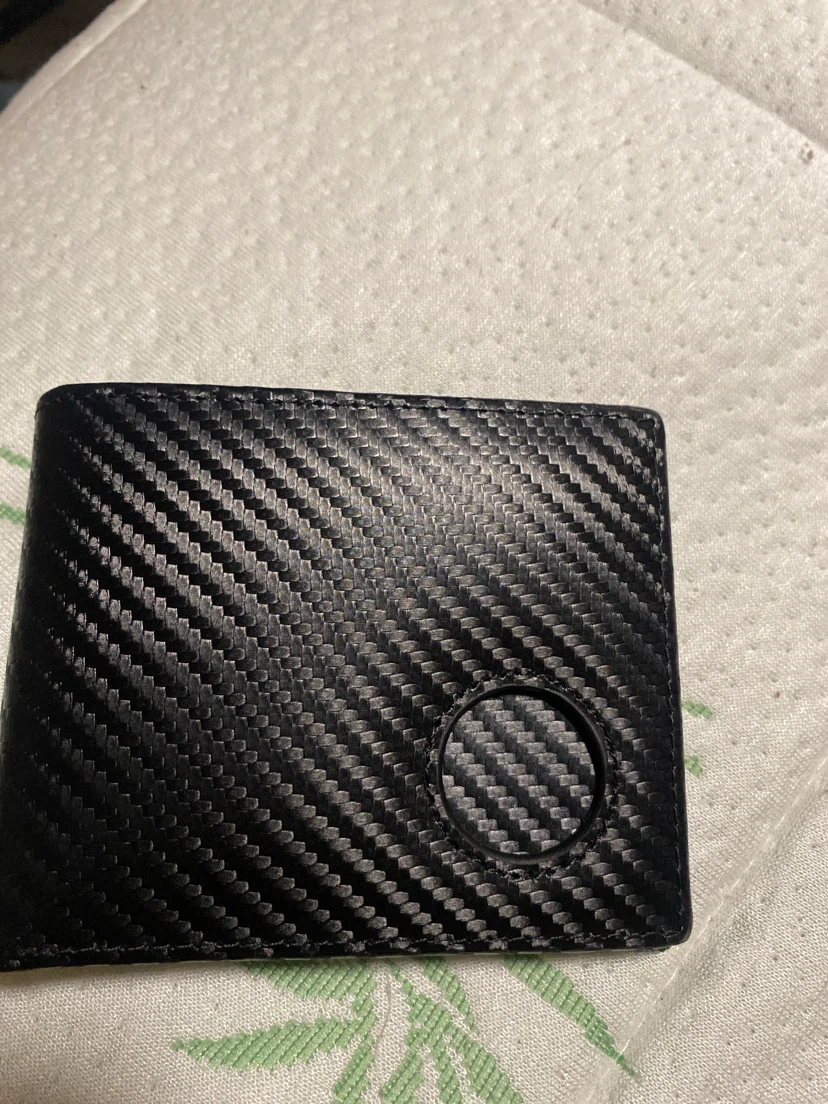 Black Carbon Fibre Pattern Bifold Wallet