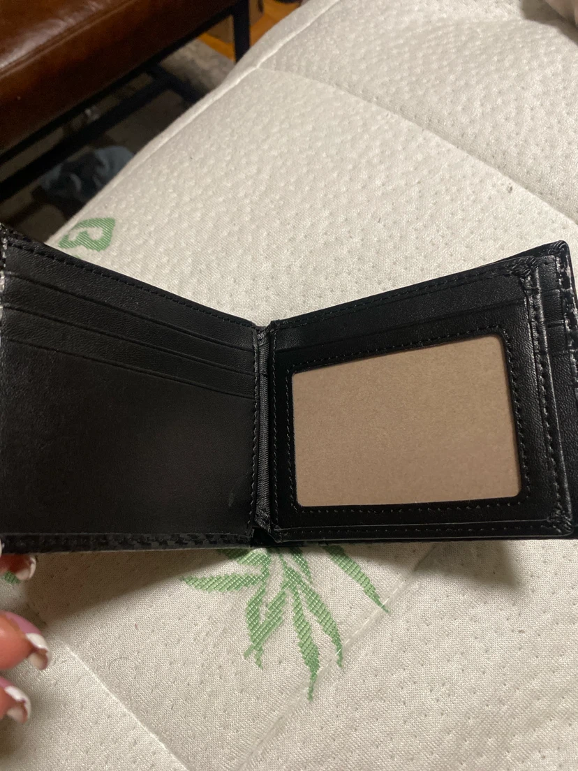 Black Carbon Fibre Pattern Bifold Wallet - photo 2