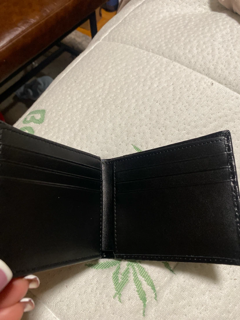 Black Carbon Fibre Pattern Bifold Wallet - photo 3