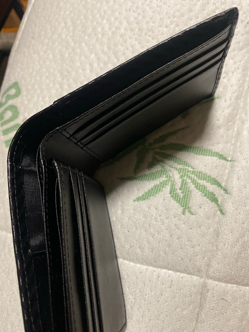 Black Carbon Fibre Pattern Bifold Wallet - photo 4