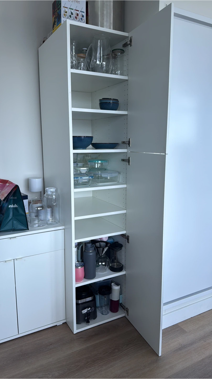 IKEA White Tall Storage Cabinet