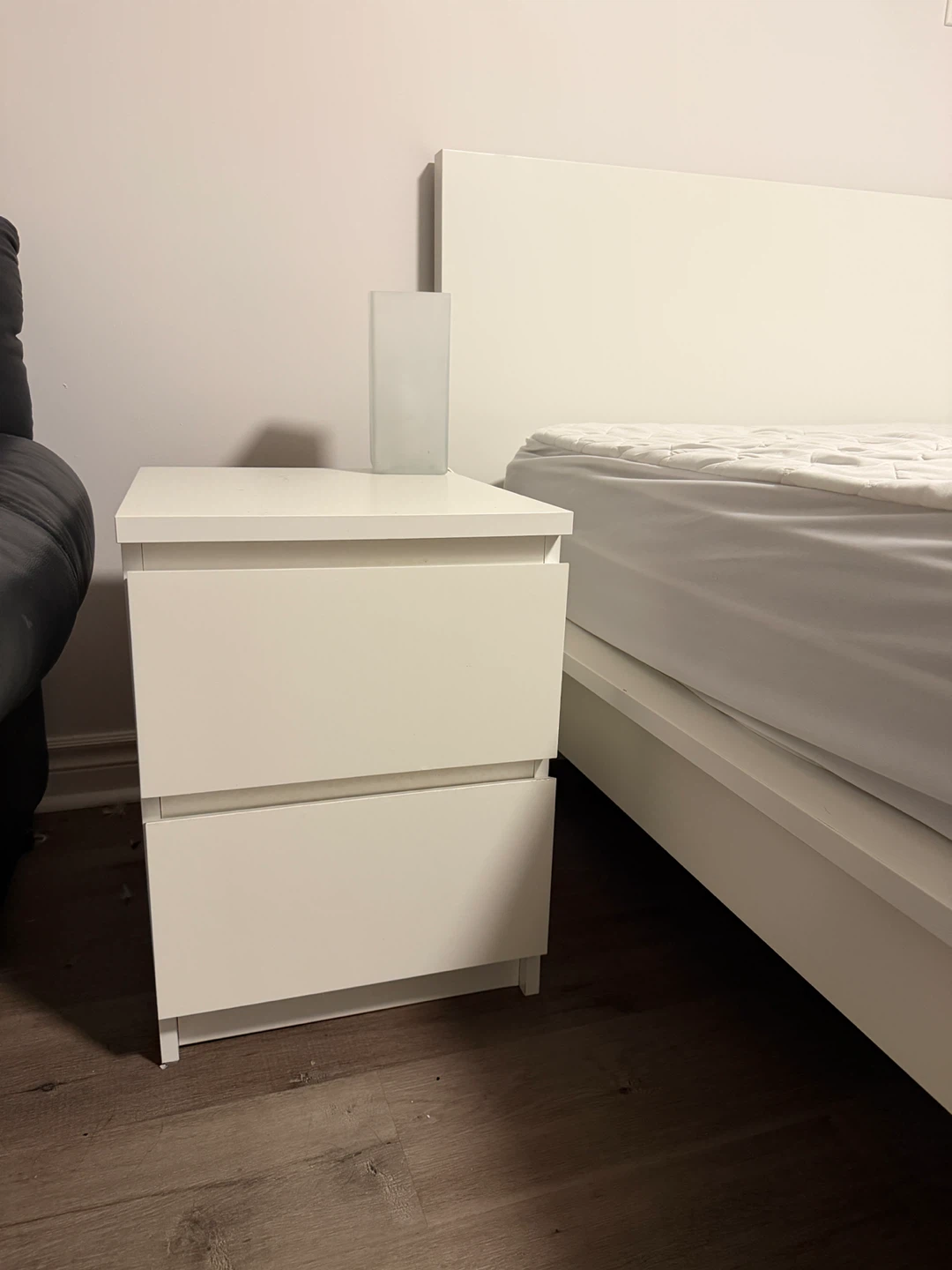 IKEA 2-drawer nightstand in white - $30