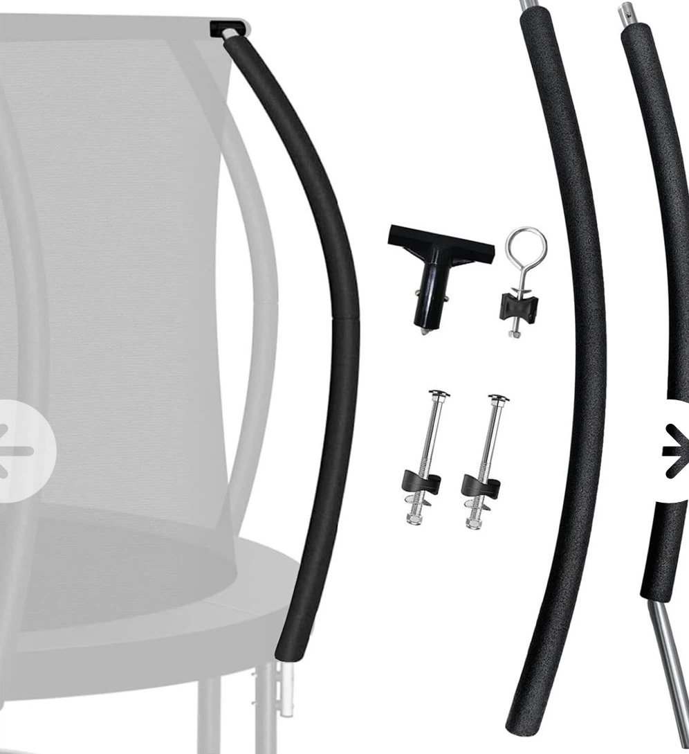 Universal Curved Trampoline Net Poles
