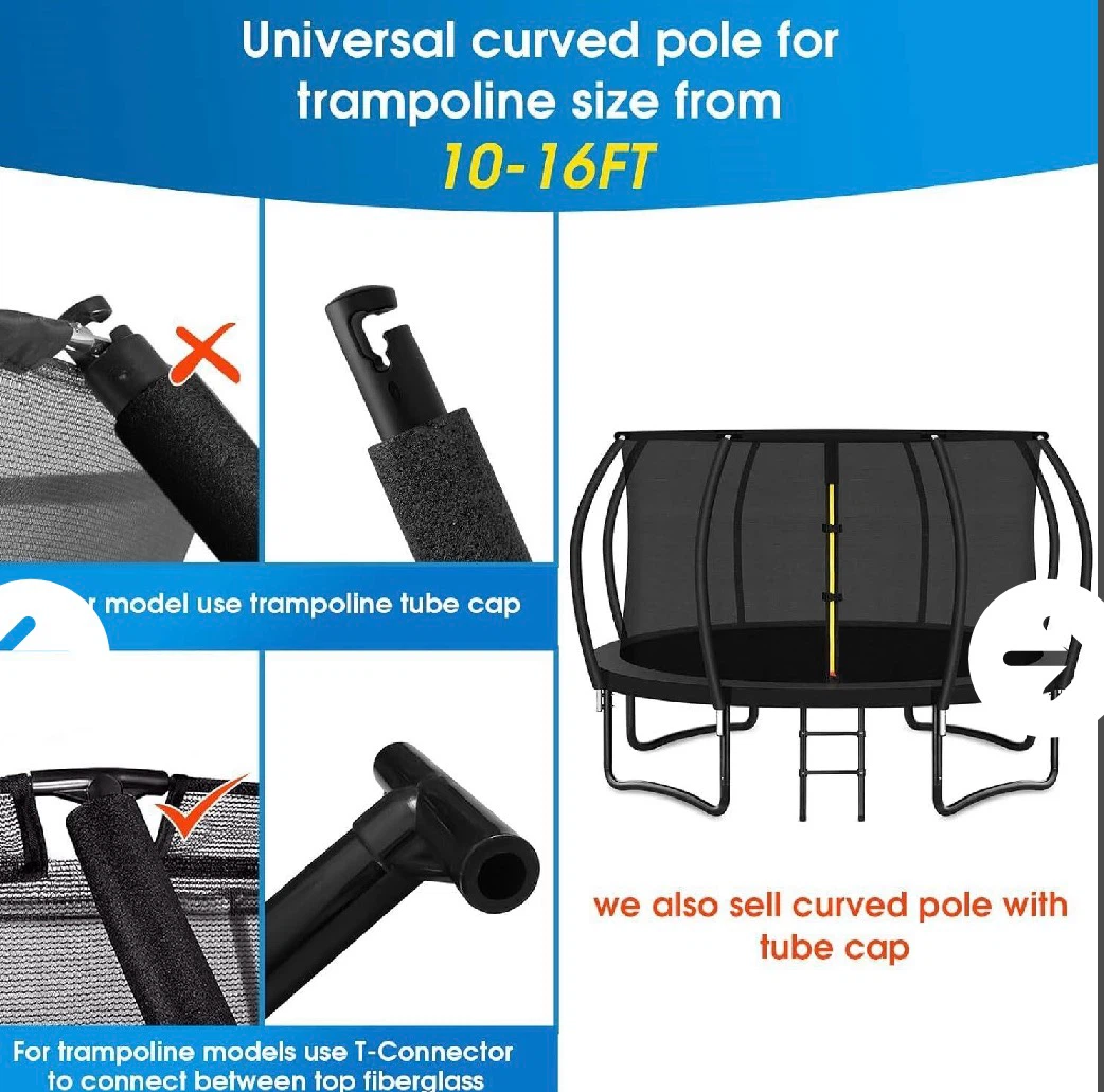 Universal Curved Trampoline Net Poles - photo 3