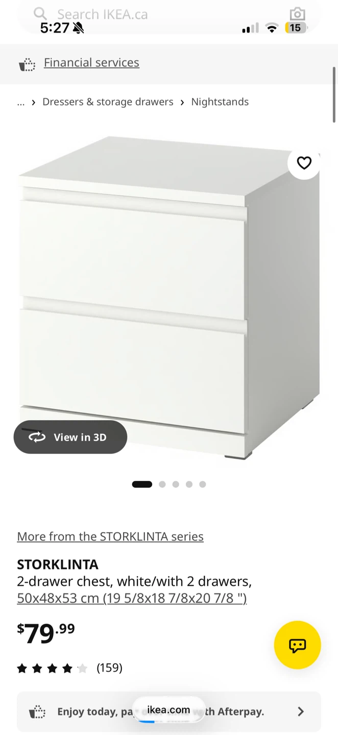 IKEA 2-drawer nightstand in white - $30 - photo 2