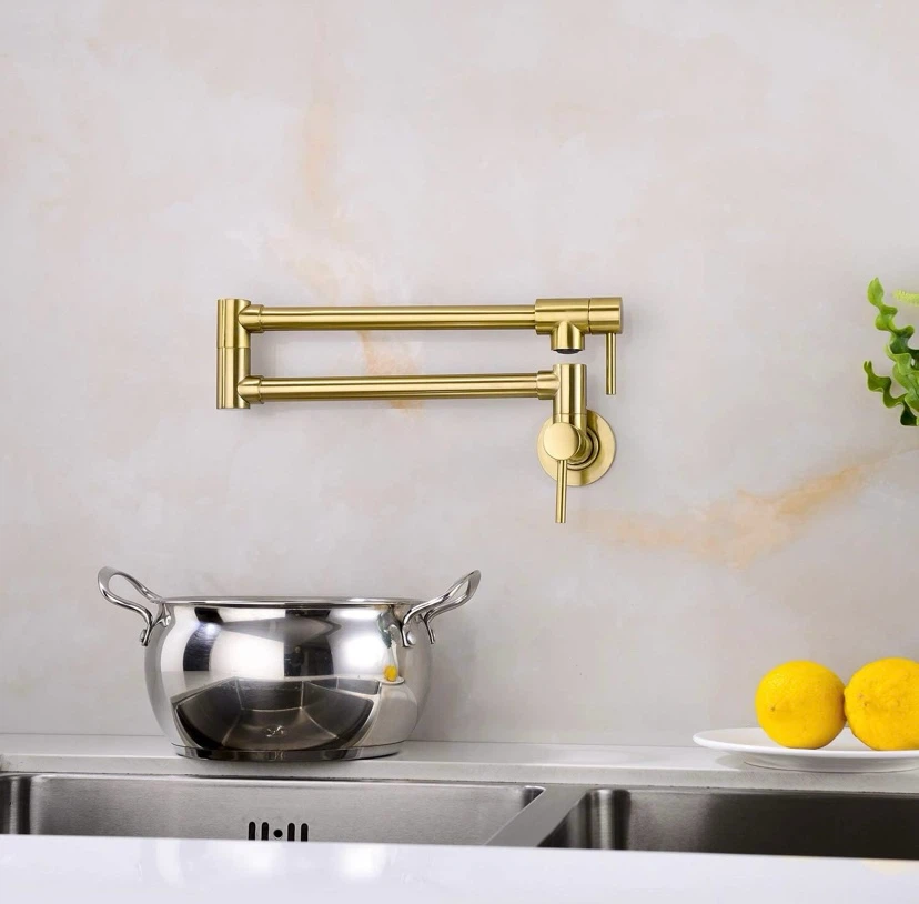 New Pot Filler Faucet Brushed Gold - photo 5