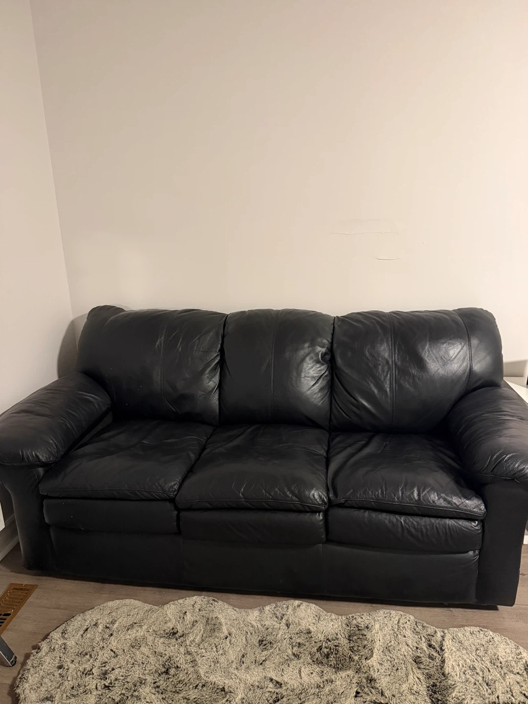 Black Leather Sofa - $100 OBO - photo 2