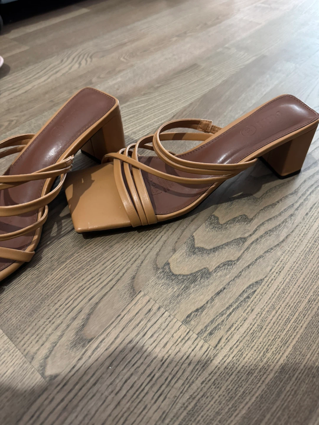 Rubi Tan Strappy Block Heel Sandals - photo 3