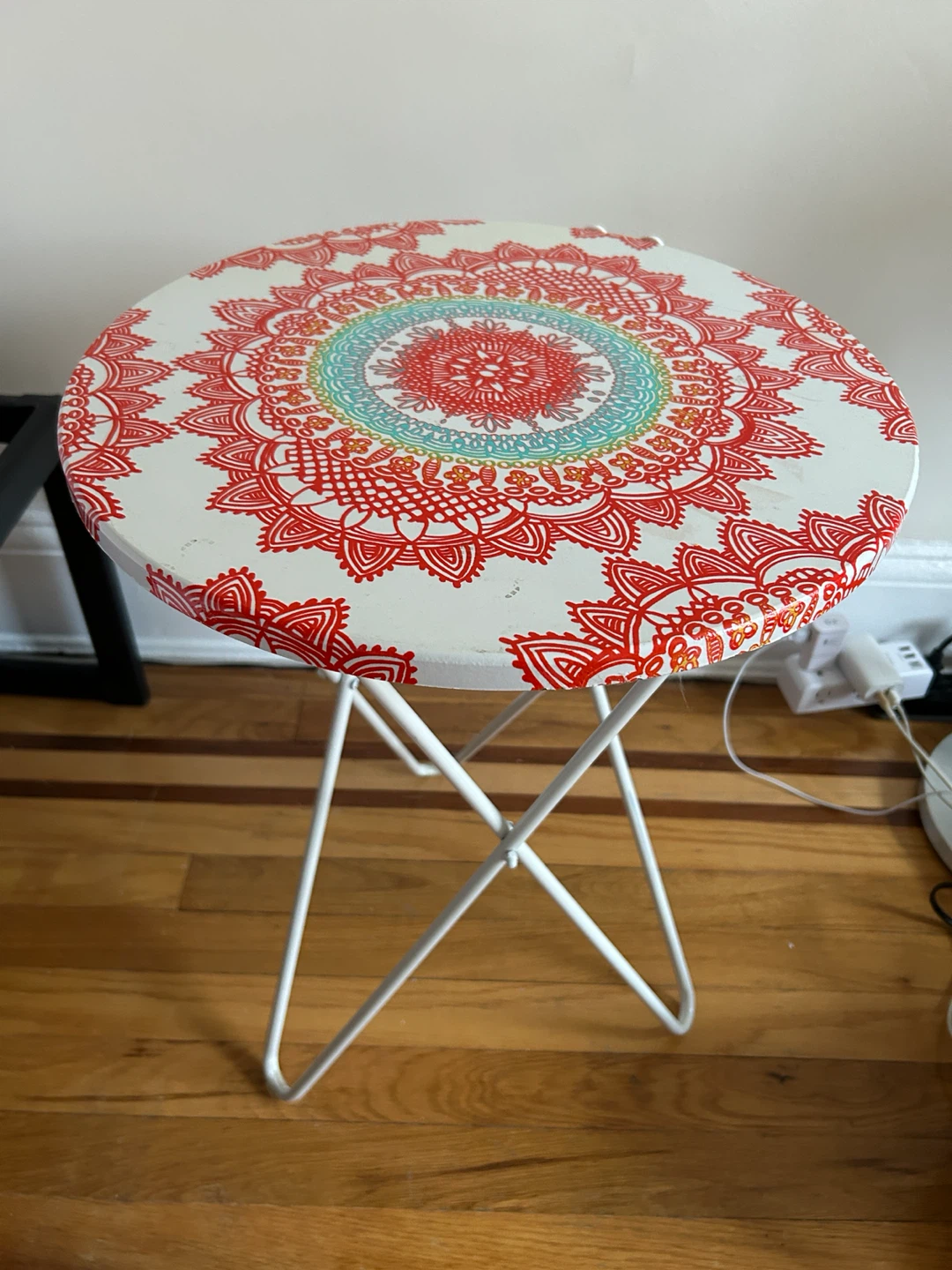 Mandala Pattern Folding Side Table
