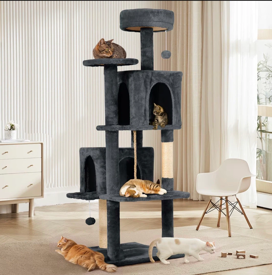 58in Dark Gray Cat Tree, Never Opened