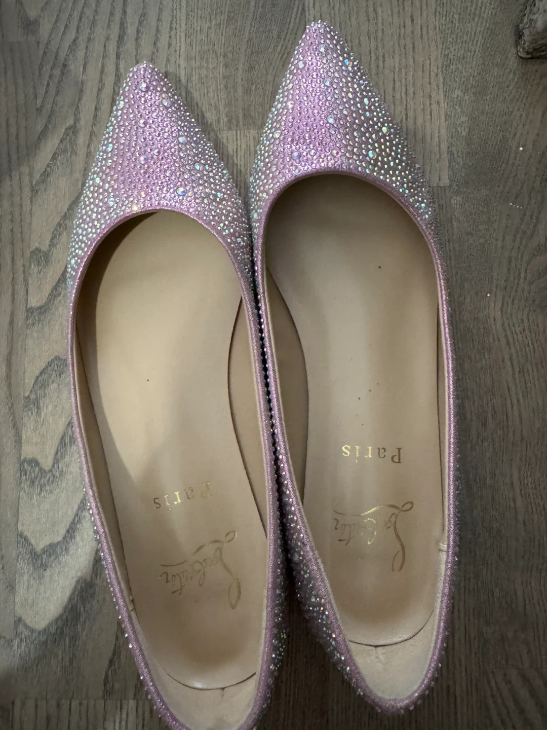 Christian Louboutin Crystal Embellished Flats