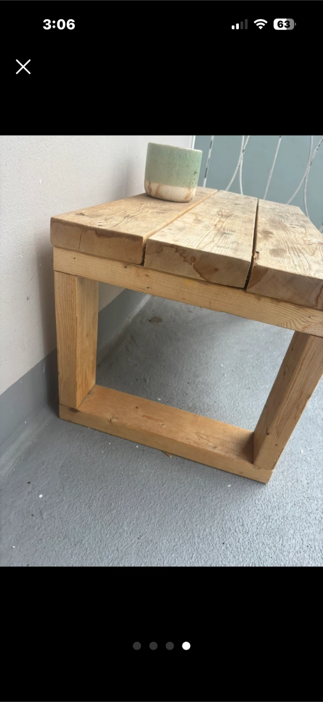 Handmade Rustic Wooden Bench