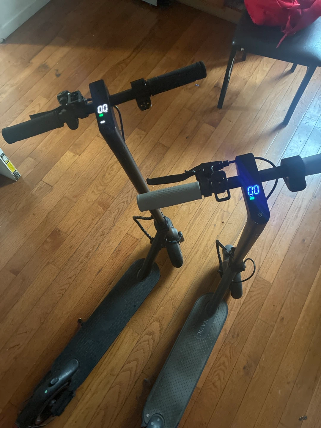 2 electric scooters