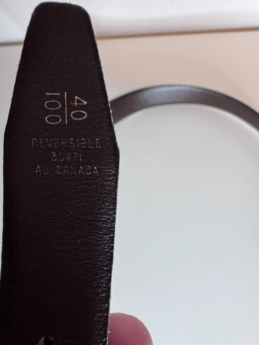 Reversible Leather Belt Size 40/100 - photo 2