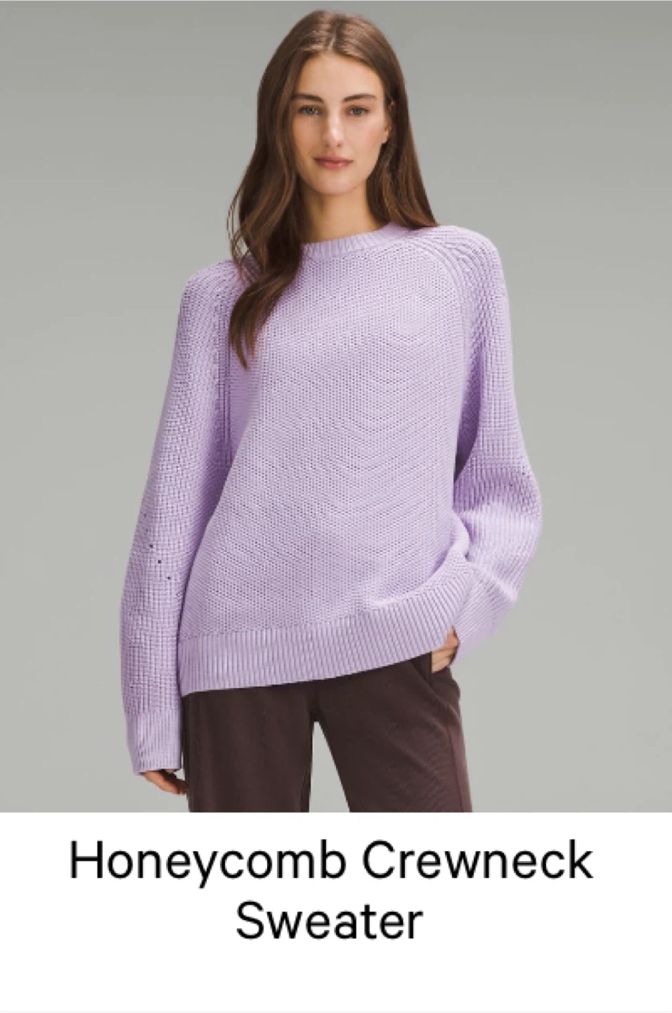 Lululemon Honeycomb Cotton Crewneck Sweater