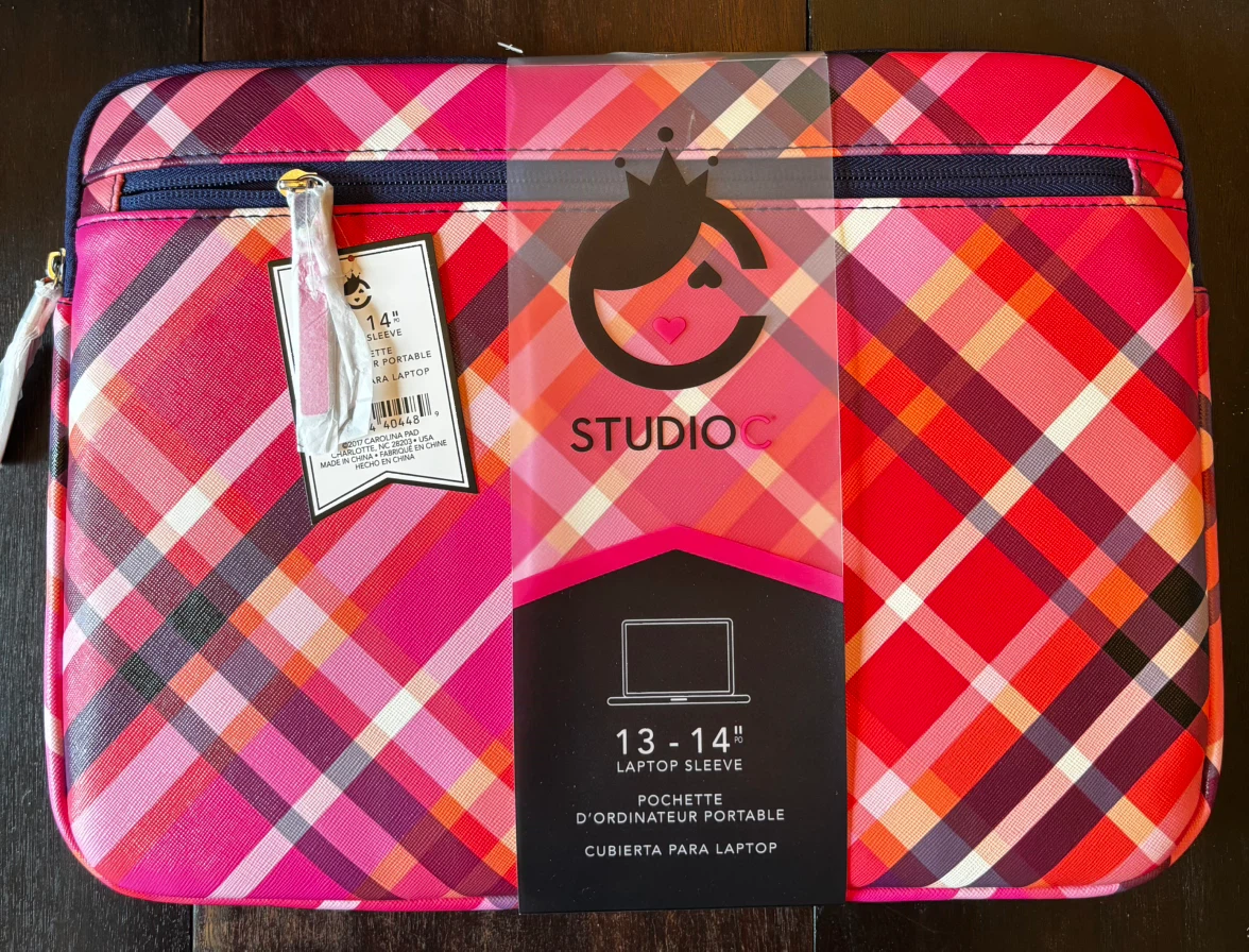 Studio C Plaid Laptop Sleeve 13-14 inch