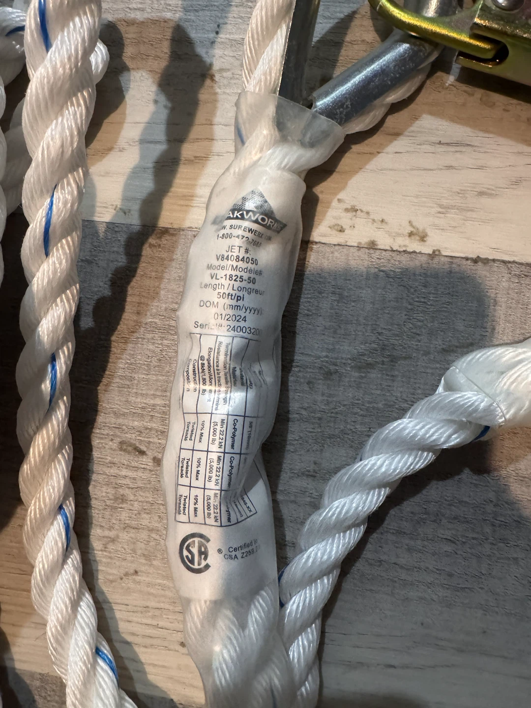 SureWerx Safety Rope with Snap Hook - photo 3