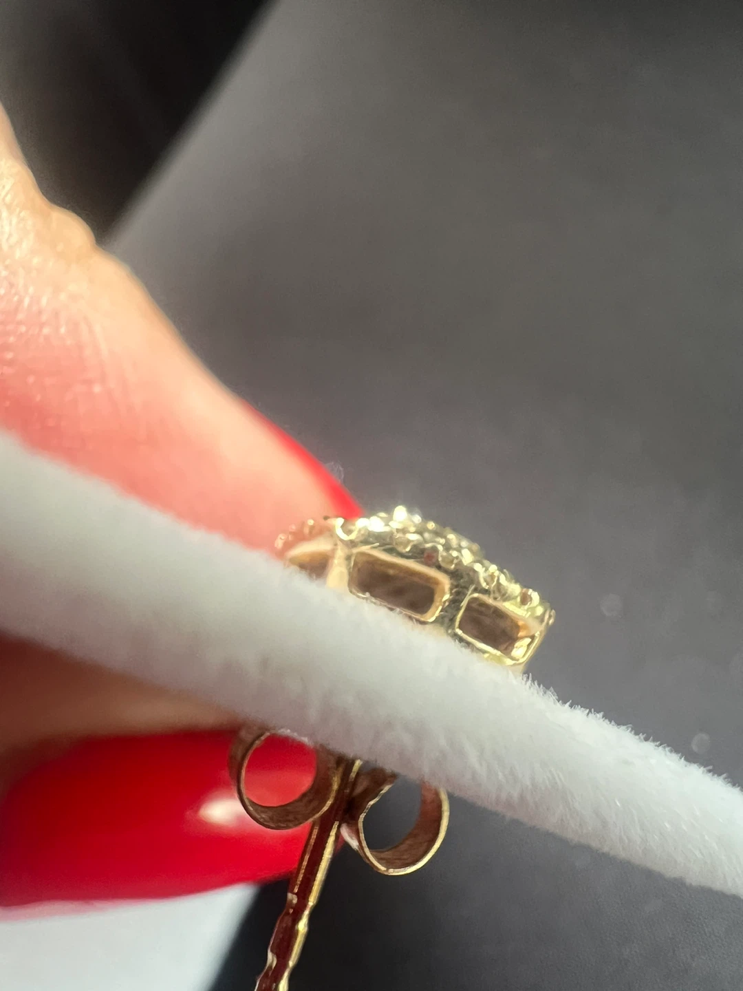 10K Gold Diamond Stud Earrings - photo 3