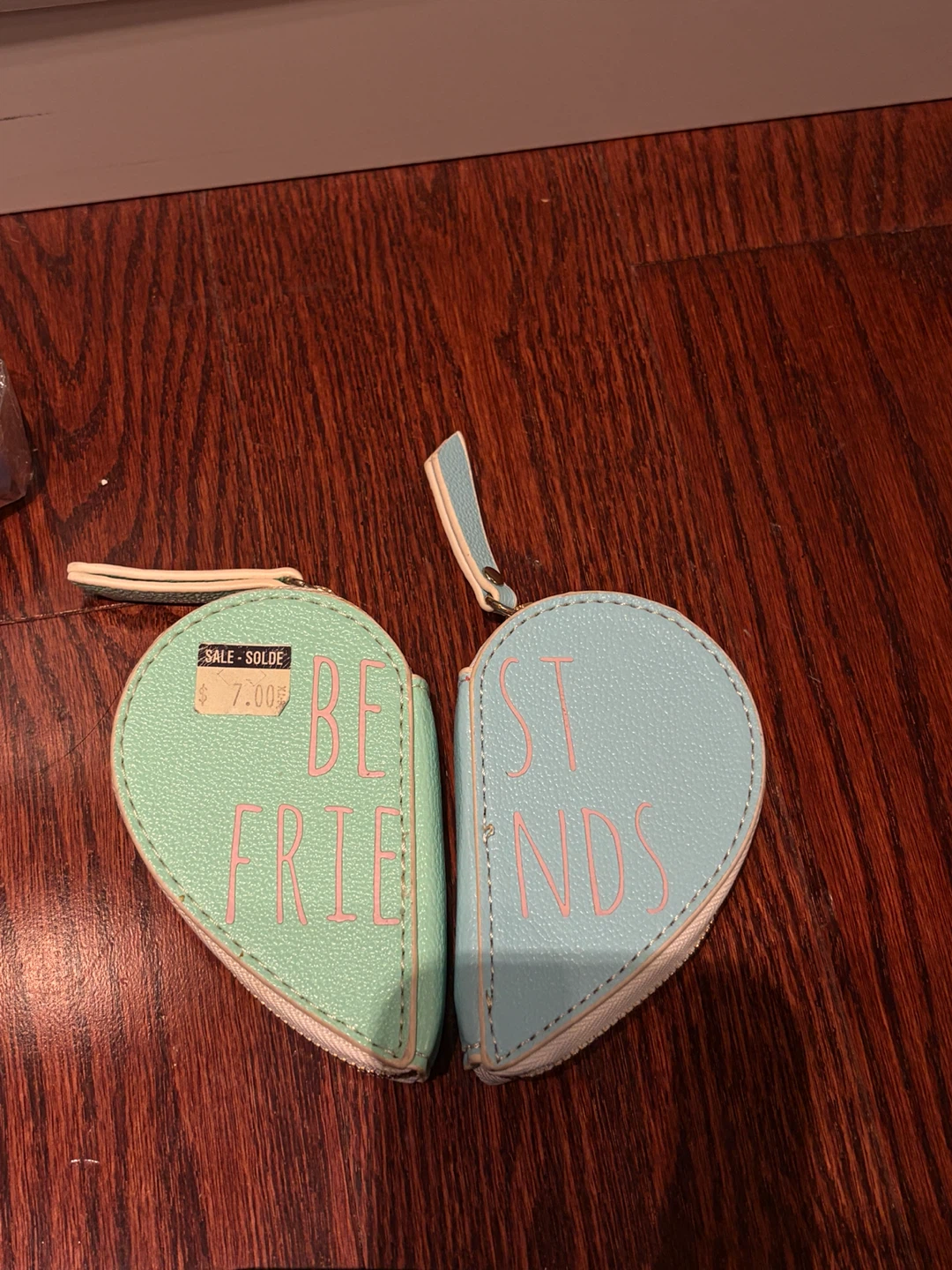 Best Friends Heart Coin Purse Set