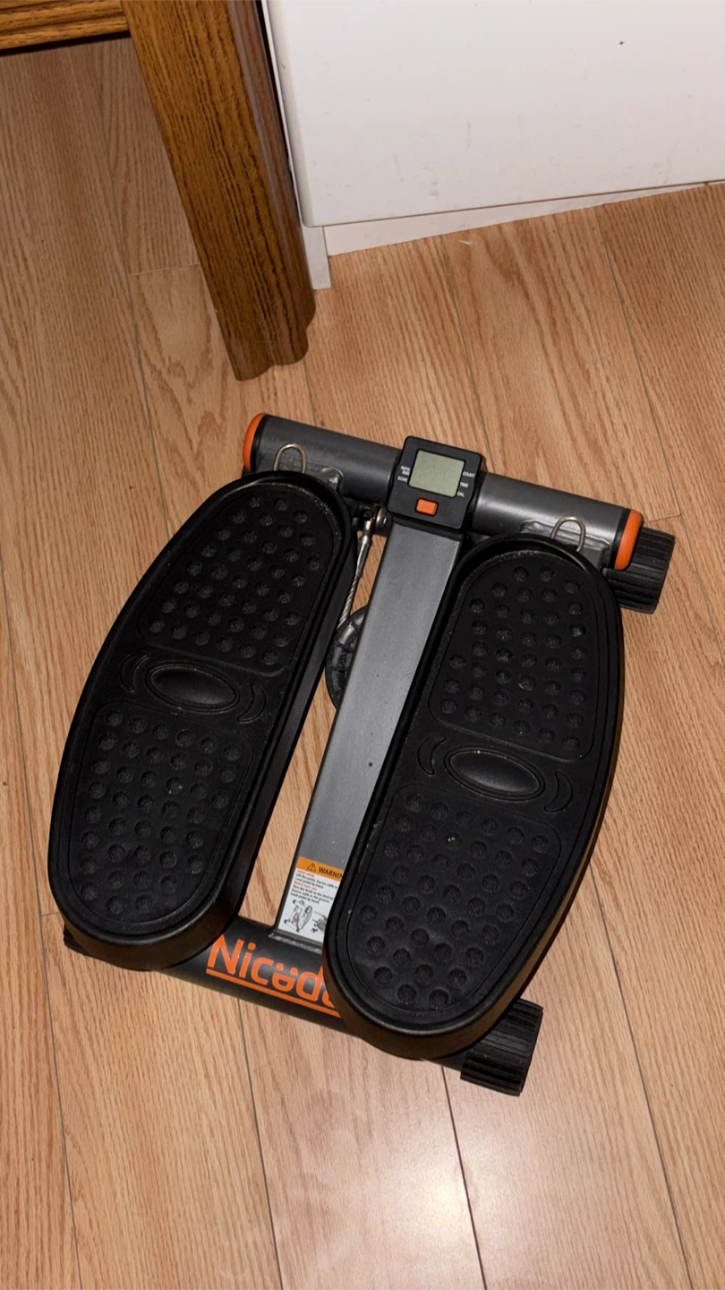 Fitness bundle with stepper, yoga mat, and digital scale